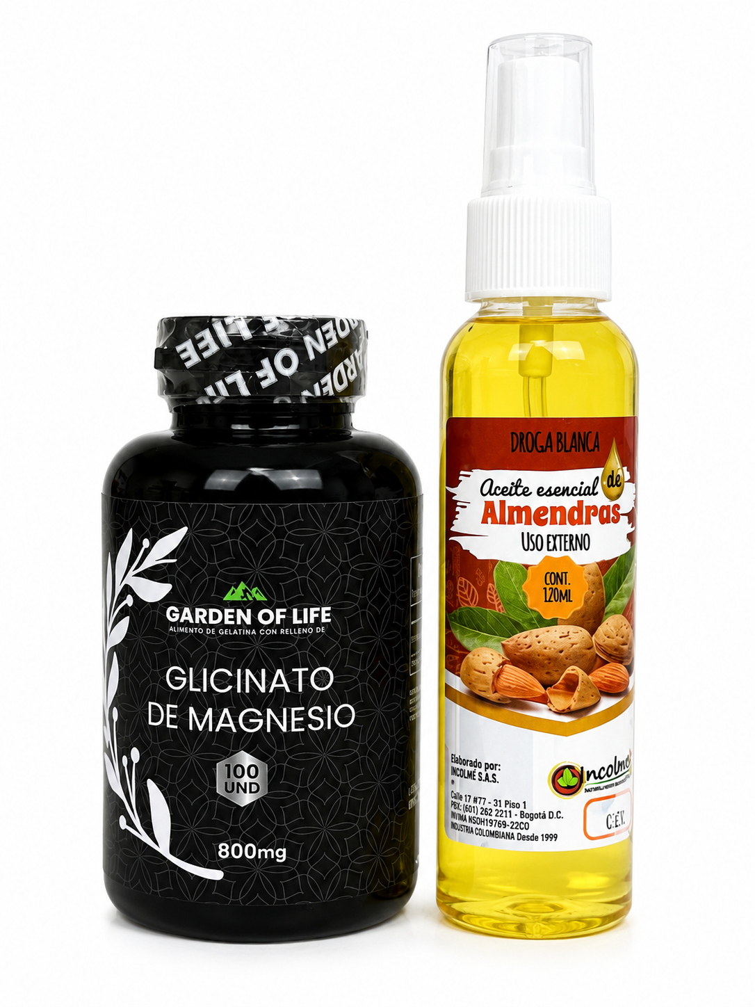 Kit glicinato de magnesio con almendra 120 capsulas
